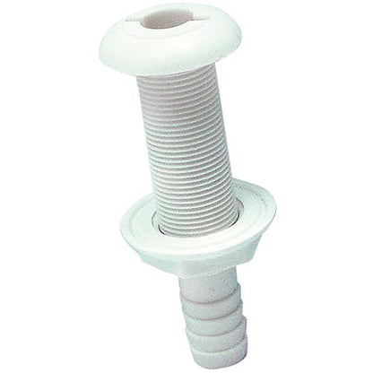 SeaChoice Extra Long Plastic Thru-Hull, White 1-1/8" Inch - White.