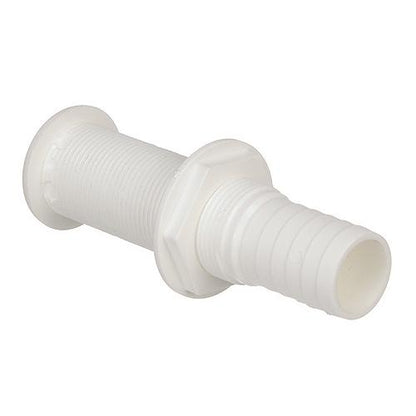 SeaChoice Extra Long Plastic Thru-Hull, White 1-1/8" Inch - White.