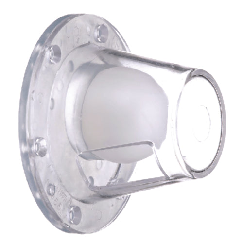 SeaChoice Self-Bailing Scupper, Large, Clear, Fits 1.5" - 3" Inch Openings.