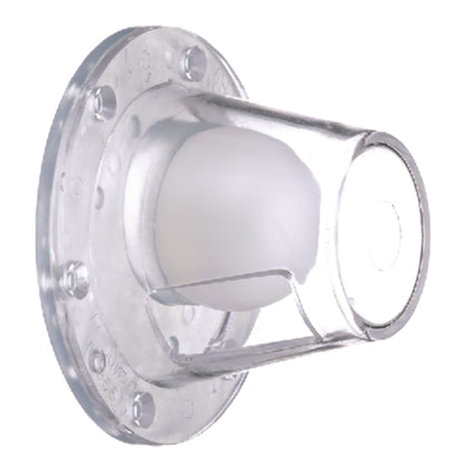 SeaChoice Self-Bailing Scupper, Large, Clear, Fits 1.5" - 3" Inch Openings.