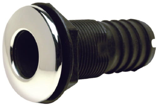 SeaChoice Stainless Steel Black/Chrom Covered Thru-Hull 1-1/4" Inch.