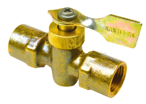 SeaChoice Brass Two Way Fuel Line Valve 3/8" x 3/8" Inch