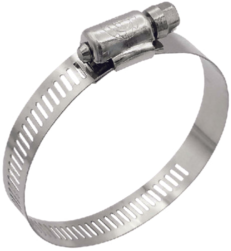 SeaChoice Stainless-Steel Marine Hose Clamps, 1/2" Band, Size #10.