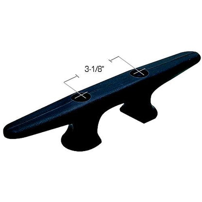 SeaChoice Black Nylon Cleat, 10" Inch, 1" Inch Max Rope Size.