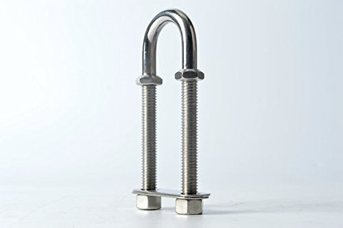 SeaChoice 33639 Stern Eye - Stainless Steel, 4 Nuts, 8.09" Thread Length.