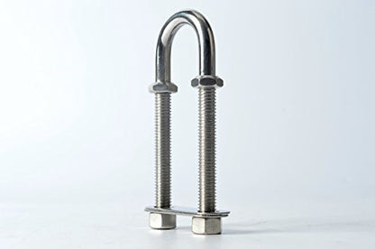 SeaChoice 33639 Stern Eye - Stainless Steel, 4 Nuts, 8.09" Thread Length.