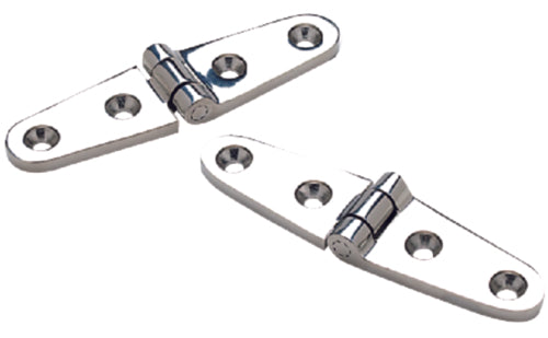 SeaChoice Stainless Steel Strap Hinges 4" x 1" (2-Pack).