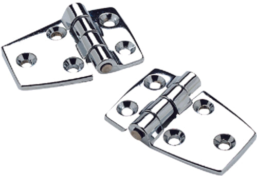 SeaChoice (2) 2-1/4" x 1-1/2" Chrome Plated Zinc 3/4" Short Side Hinges.