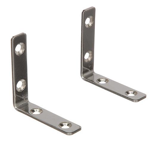 SeaChoice 37551 Stainless Steel 90 Degree Angle Brackets. (1 Pair Per Pack)