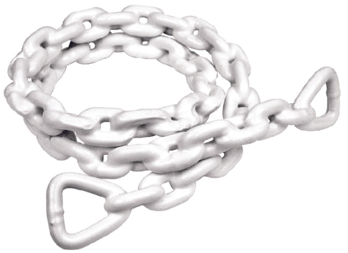 SeaChoice White PVC Coated Galvanized Anchor Lead Chain 3/8" x 6'.