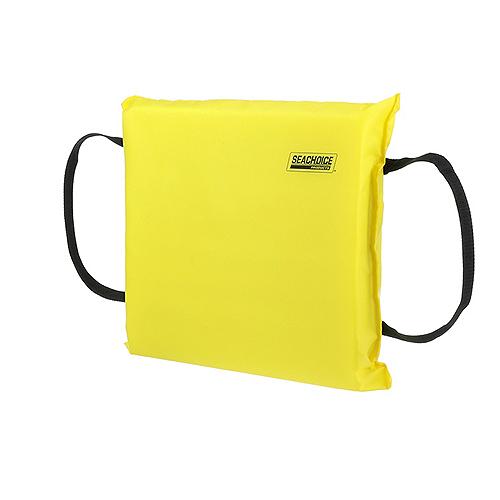SeaChoice Emergency Marine Foam Flotation Cushion, Square, 15" x 15" x 3.5", Safety Yellow.