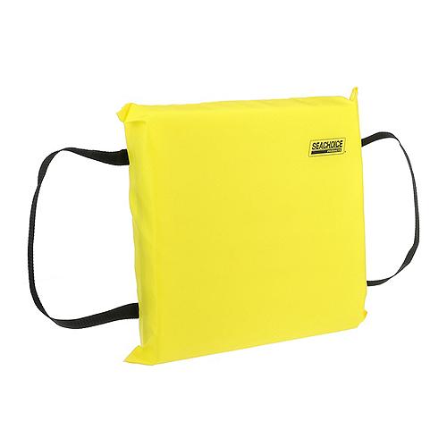 SeaChoice Emergency Marine Foam Flotation Cushion, Square, 15" x 15" x 3.5", Safety Yellow.