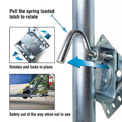 SeaChoice Fold Up Trailer Jack, 22-7/8 Inch, Max Lift 1,500lbs.