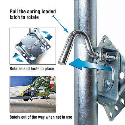 SeaChoice Fold Up Trailer Jack, 22-7/8 Inch, Max Lift 1,500lbs.