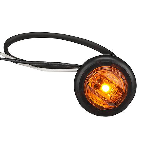 SeaChoice 52671 Round LED Mini Sealed Clearance/Marker Light - Amber 3/4" Inch.