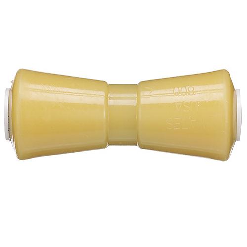 SeaChoice 56420 8" Non-Marking TP Yellow Rubber Keel Roller with 5/8" ID Hole.