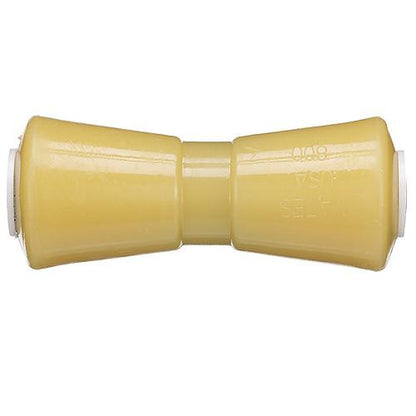 SeaChoice 56420 8" Non-Marking TP Yellow Rubber Keel Roller with 5/8" ID Hole.