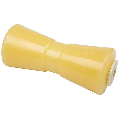 SeaChoice 56420 8" Non-Marking TP Yellow Rubber Keel Roller with 5/8" ID Hole.