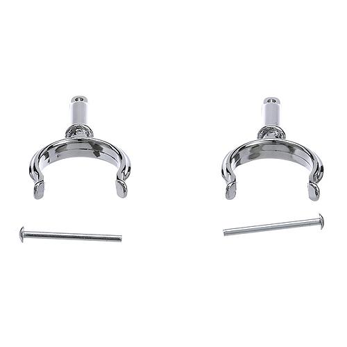 SeaChoice Top-Mount Rowlock Horns Set, Chrome-Plated Zinc, Includes 2 Rowlocks w/ Locking Pins.