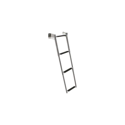 Seachoice 71231 Telescoping Transom Mount Stainless Steel 4-Step Ladder