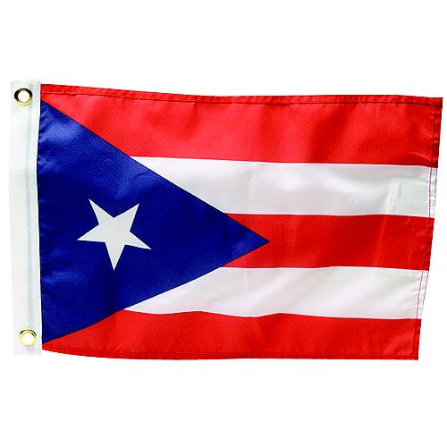 Seachoice 78281 12" x 18" Nylon Print Dyed Puerto Rico Flag.