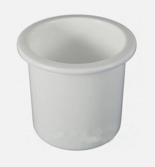 SeaChoice 79441 Drink Holder - White, 3", Small Recessed.