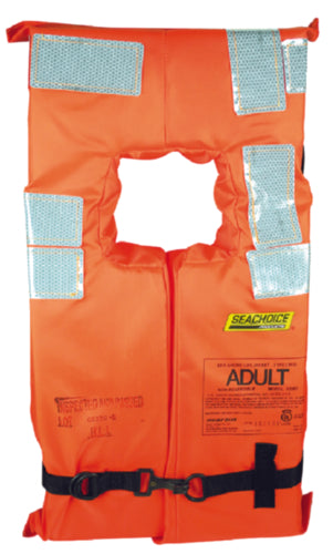 SeaChoice 85900 Type I Commercial Offshore Vest with Solas Reflective Tape, Adult.