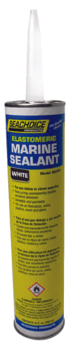 SeaChoice Elastomeric White Marine Sealant, 10 Ounce.