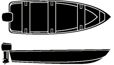 SeaChoice 97661; 14 ft6 V-Hull Fish Wide Cover