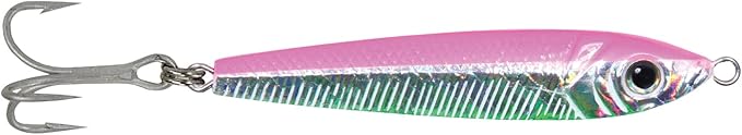 GOT-CHA jigfish Lure 2 1/2" 1oz #6 Treble Pink/Chrome