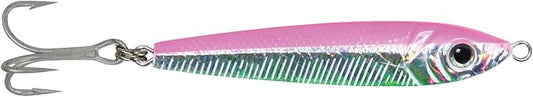 GOT-CHA jigfish Lure 2 1/2" 1oz #6 Treble Pink/Chrome