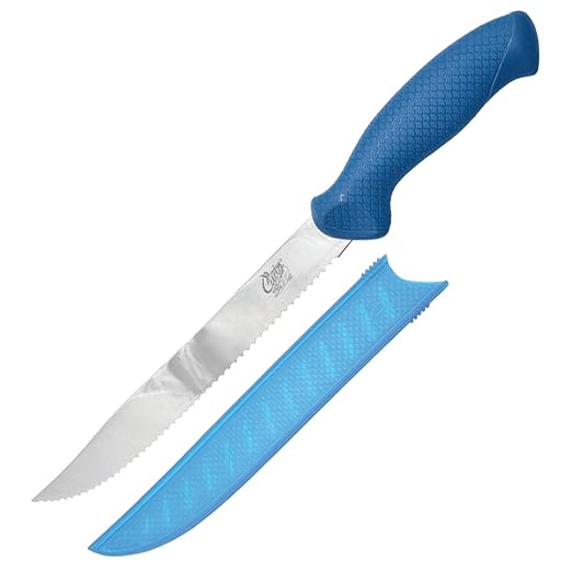 Cuda 9" AquaTuff 23048  Saltwater & Freshwater Zirconium Bonding Fish Filleting Knife with Weather-Resistant Non-Slip Grip & Blade Cover