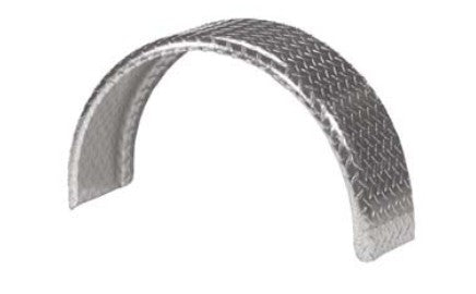 Aluminum Round Single Axle Boat Trailer Fender for 10" Tire.