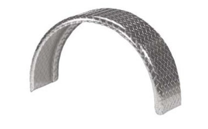 Aluminum Round Single Axle Boat Trailer Fender for 10" Tire.