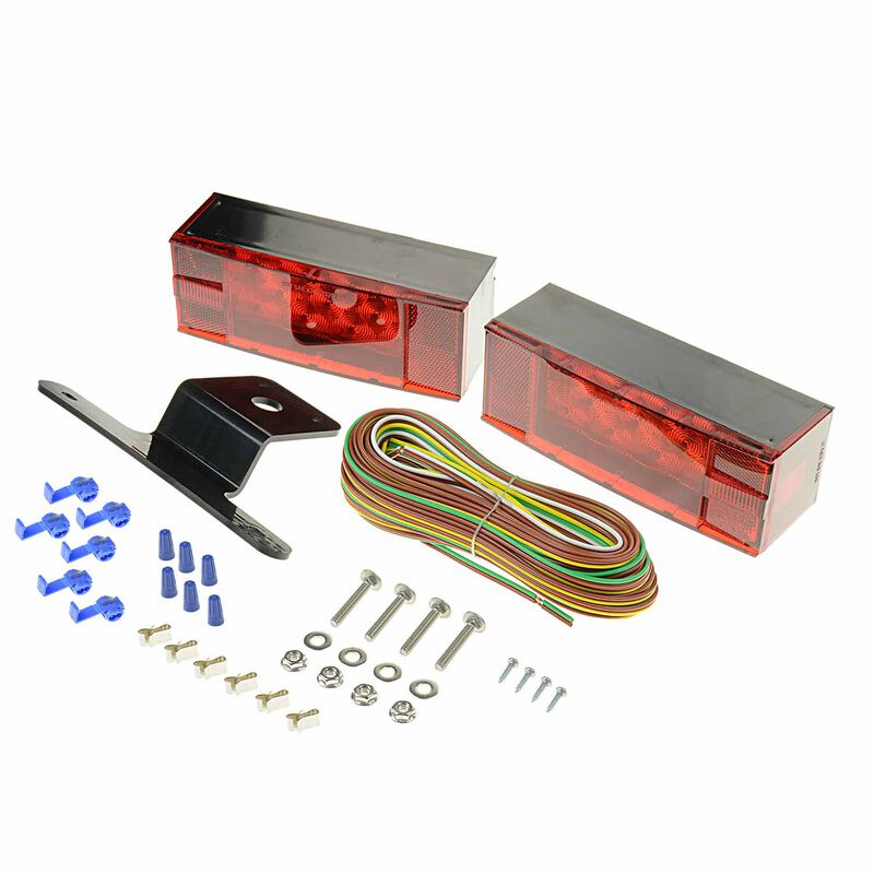 Shoreline Marine Multifunction Low Profile Red LED Trailer Lights.