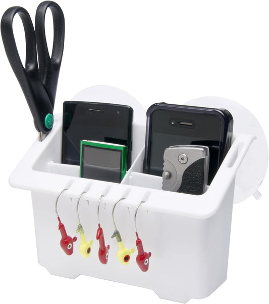 Shoreline Marine SL76643 Electronics Caddy with Suction Cups - White.