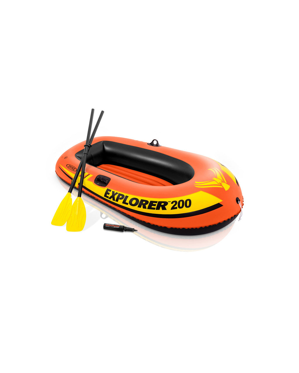 Intex Explorer 200 Inflatable 2 Person River Boat Raft Set with 2 Oars & Pump