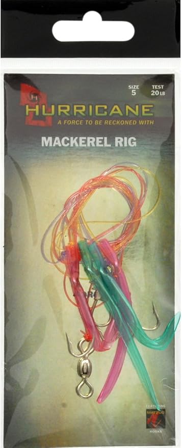 Hurricane Fluorescent Tail Mackerel Rig