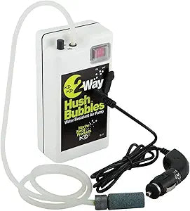 Marine Metal B-17 2-Way Hush Bubbles Live Bait Aerator, Quiet Water Resistant Air Pump, Portable & Battery Powered