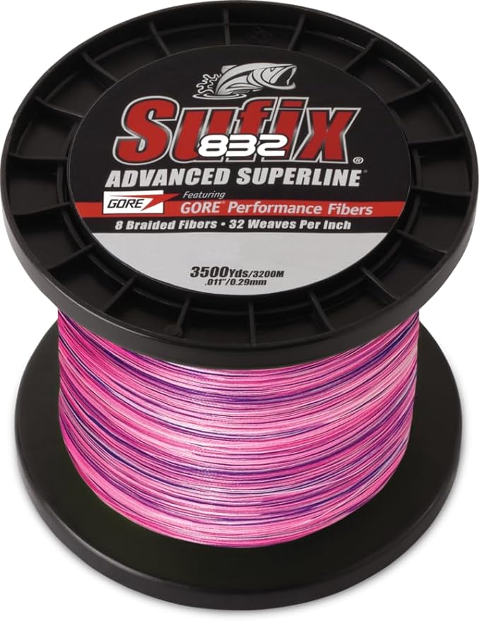 Sufix® 832® Advanced Superline® Bulk 3500 Yards Sunrise and Coastal Camo