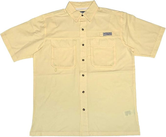 Bimini Bay Flats III BloodGuard Short Sleeve Shirts - Sunray Yellow Small