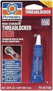 Permatex 27100 .20 Oz Red High Strength Threadlocker