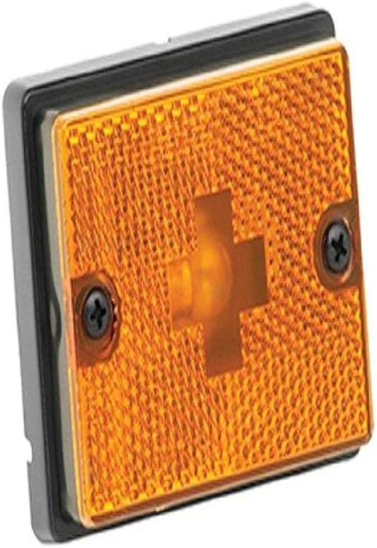 Wesbar Side Marker/Clearance Light with Reflex Lens with Black Stud-Mount Base