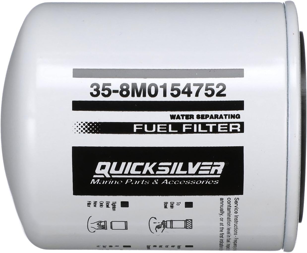 Quicksilver 8M0154752 Water Separating Fuel Filter for Select Yamaha Outboards