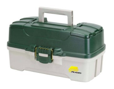 Plano 620306 3-Tray Tackle Box w/Dual Top Access Green Met/Off White.