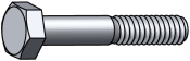 WaterLand Hex Bolts, Zinc Plated Steel, 1/2" - 13 x 3" Inch.
