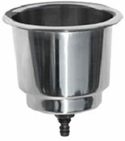 MarPac 7-0961 Marine Cup Stainless Steel Drink Holder with Drain OD 4.25" Inch.