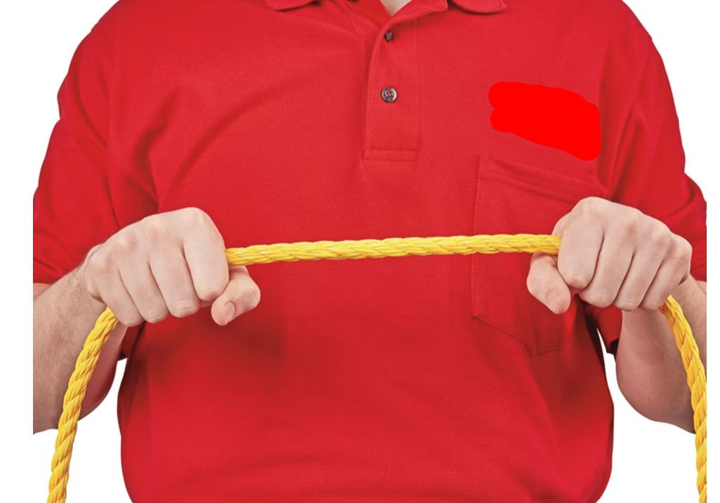 3-Strand Twisted Polypropylene Rope (1/2” Yellow) - Price Per Foot.