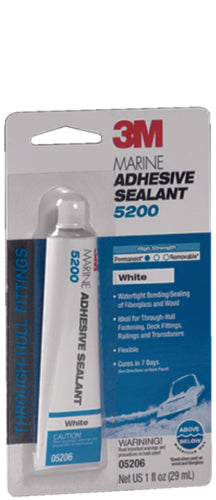 3M Marine Adhesive Sealant 5200 - White - Permanent 1 Ounce.