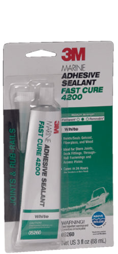 3M Marine (Fast) Adhesive Sealant 4200UV - White 3 - Ounce.